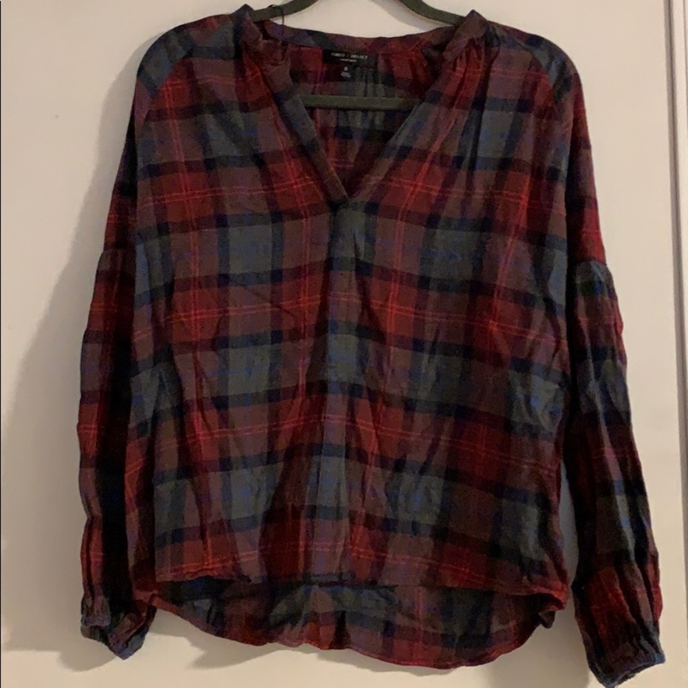 Puff Sleeve Plaid